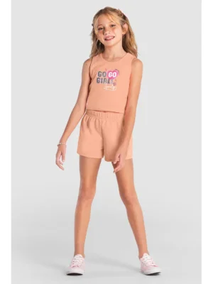 Conjunto Infantil Menina Estampa Com Glitter Brandili