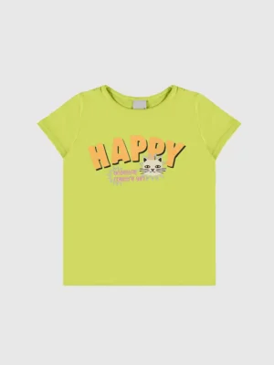 Blusa Menina Happy Em Algodão Malwee Kids